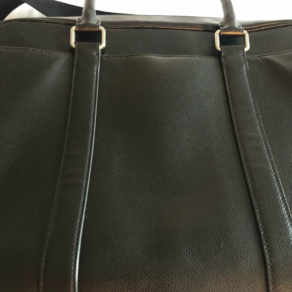Coach Metropolitan Pebbled Leather Men's Laptop Bag with Detachable Strap